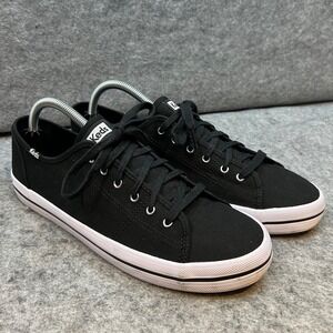 Keds Canvas Sneakers Classic Lace‎ Up Everyday Shoes Black White Size 11